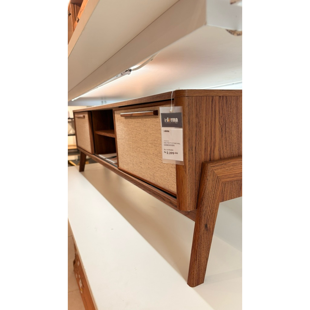 Informa Velton Rak TV - Cokelat walnut Meja TV kabinet