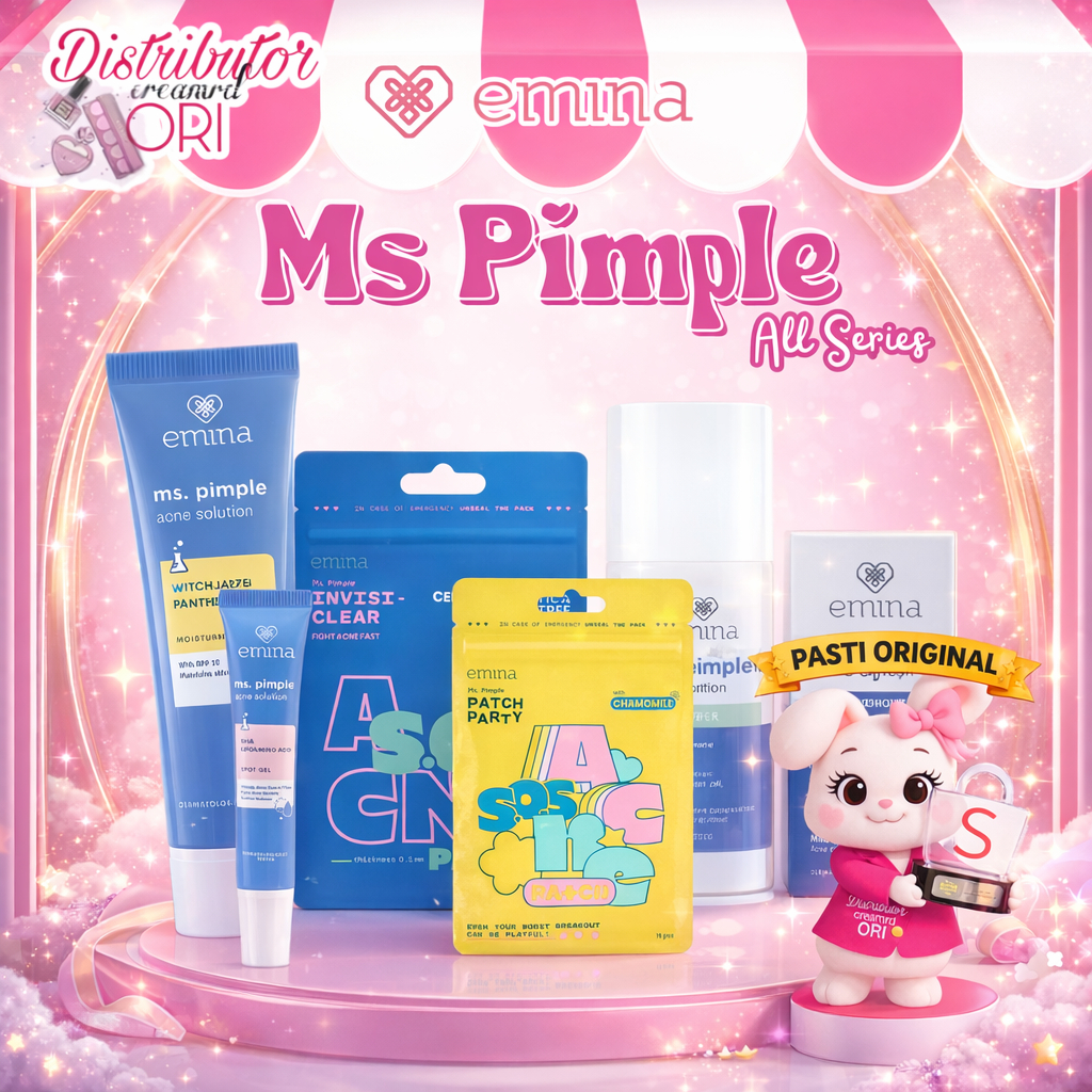 EMINA Ms Pimple Acne Solution Series Sebum Fighter | Face Wash Toner Moisturizing Gel Spot | Distrib