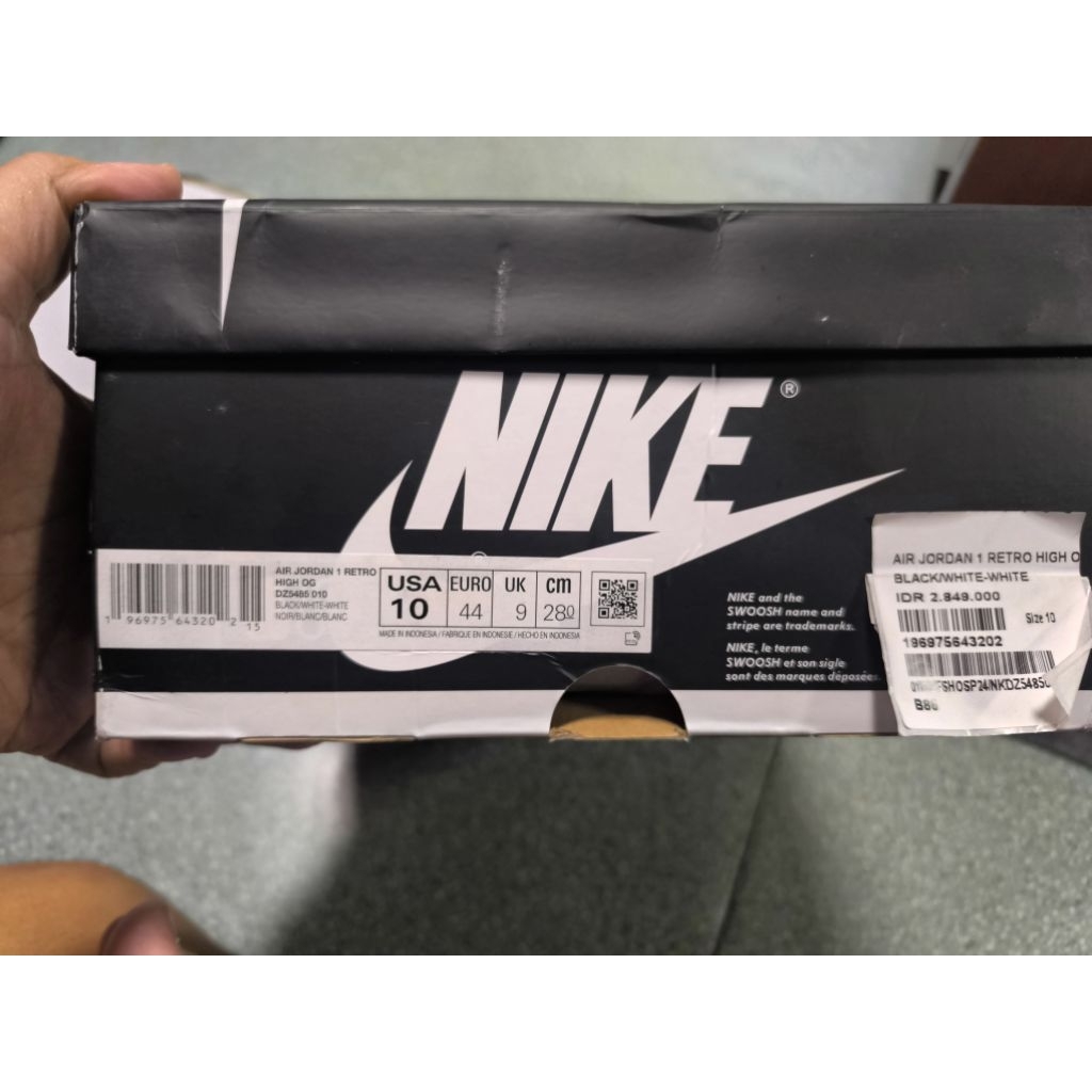 nike jordan high dunk black white