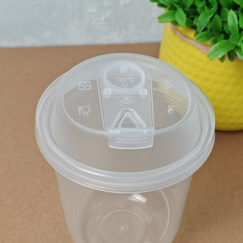 Lid Cup Injection Tutup Flip 25 Set Lid Tebal Anti Tumpah Plastik