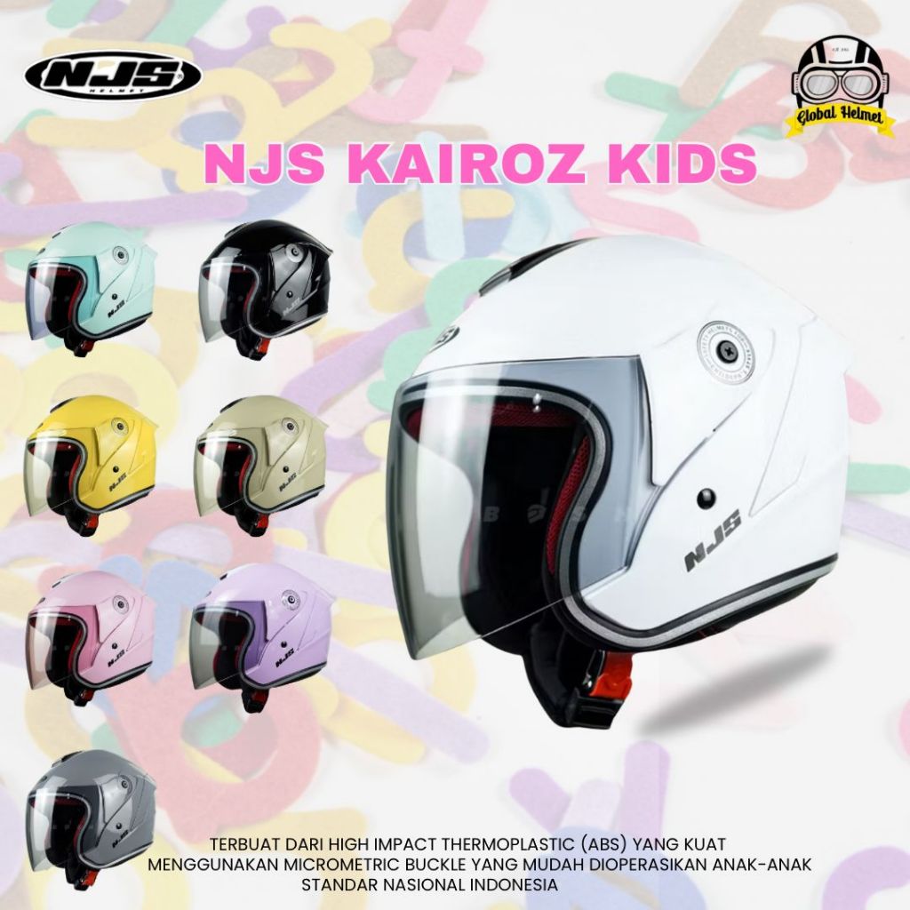 Helm Anak Helm NJS NJS Anak Kairoz Anak Helm Polos Anak Kekinian NJS Anak Polos NJS ORI SNI Helm