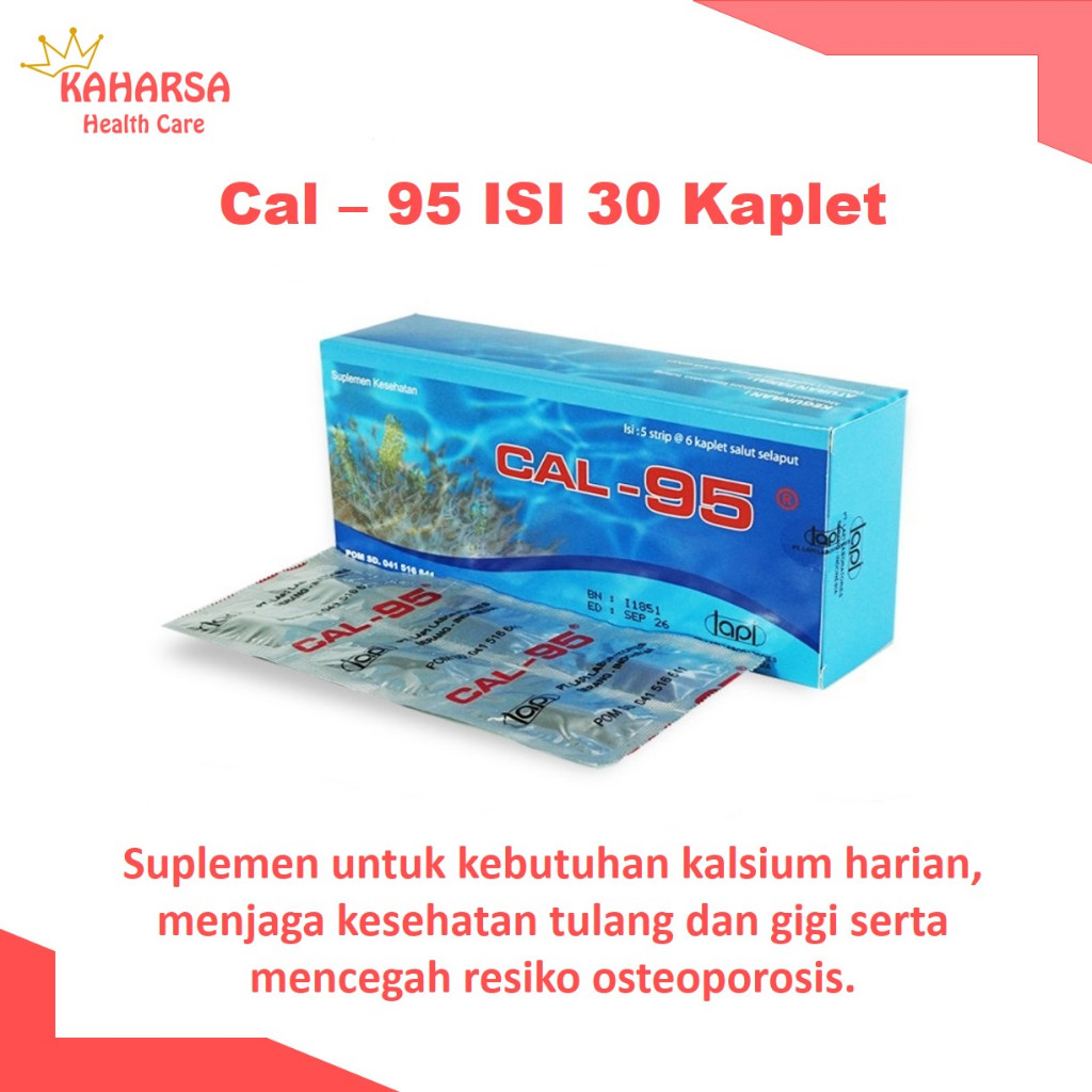 Cal 95 30 Kaplet Suplemen Kalsium Ibu Hamil