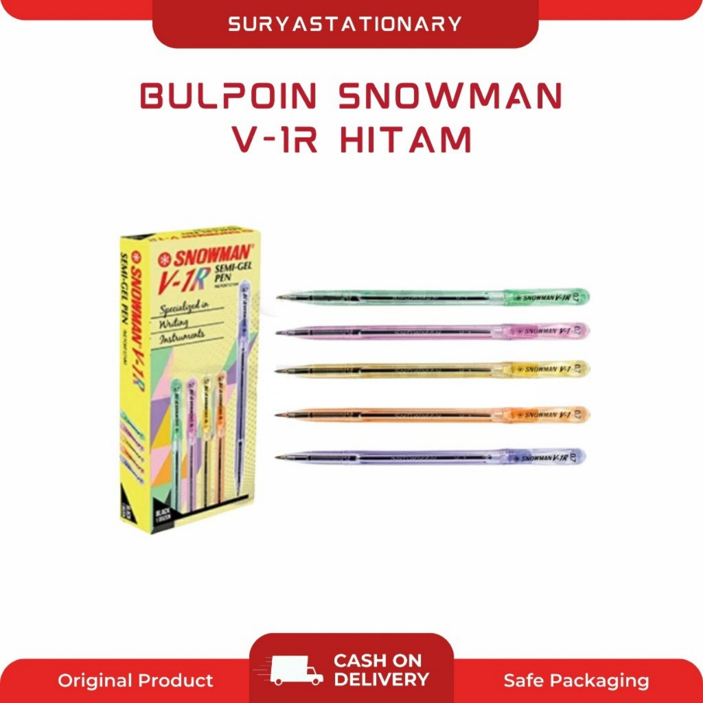 SNOWMAN BULPOIN V-1R (PAK) / Bolpoin Snowman V-1R / Pulpen Snowman