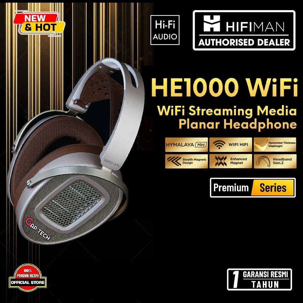 Hifiman HE1000 / HE 1000 / HE-1000 WiFi Over-Ear Open-Back Wireless Planar Headphone Original