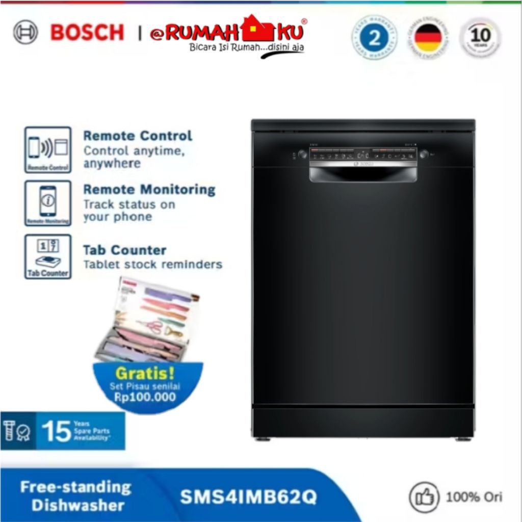 Bosch SMS4IMB62Q Seri 4 Freestanding Dishwasher
