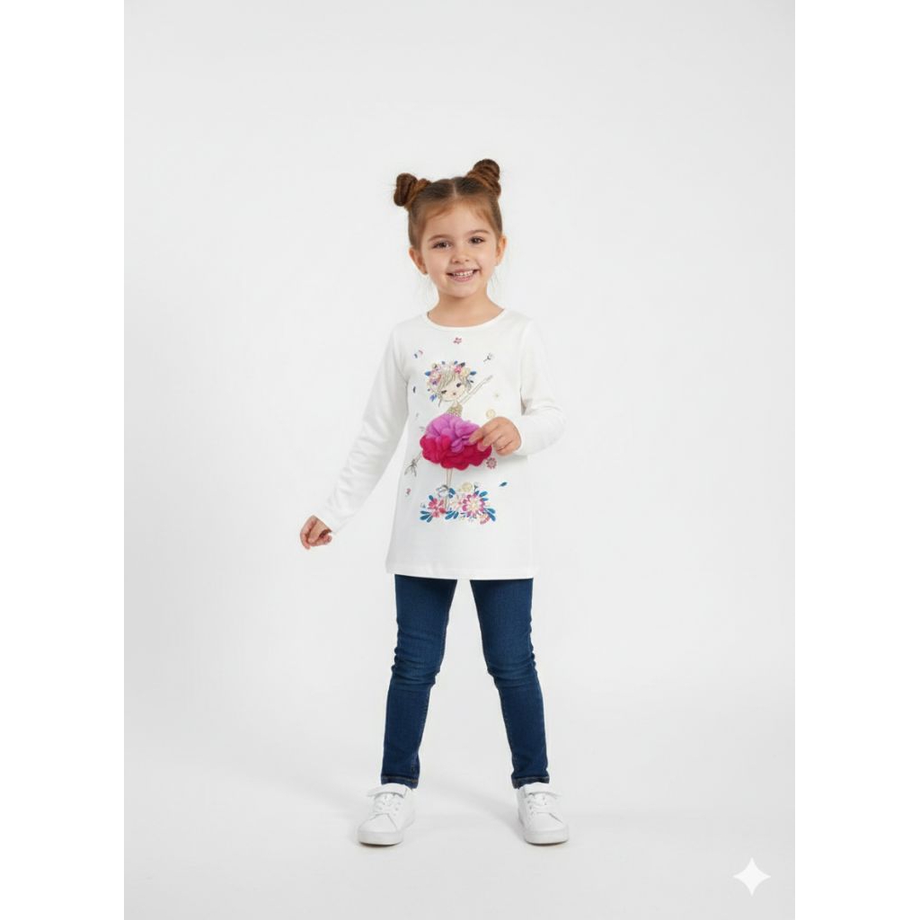 READY STOK ATASAN Anak Perempuan Peri Tari Putih Isaac Mizrahi Eropa