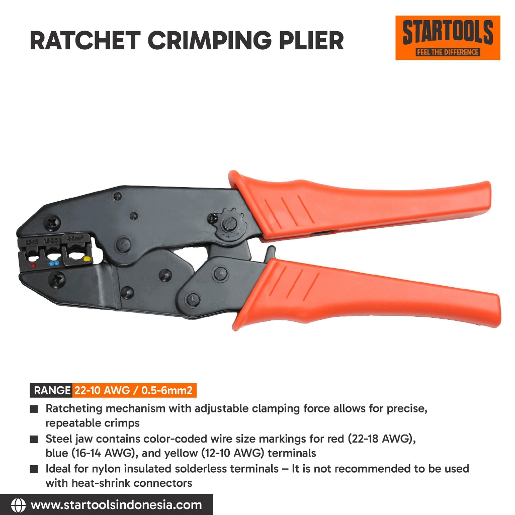 STARTOOLS Ratchet Crimping Plier