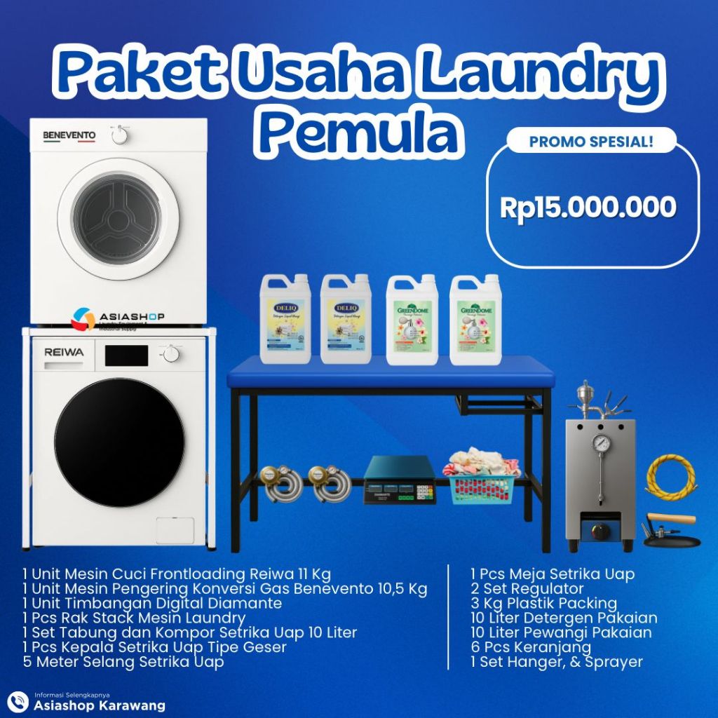 Paket Usaha Laundry Pemula – Komplit & Hemat – Cocok Untuk Pemula