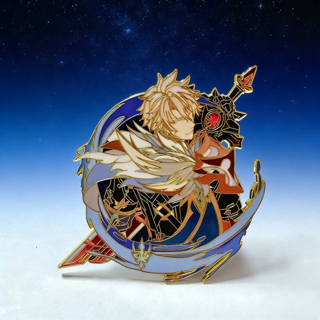 Varka Genshin Impact ⁠Brooch Enamel Pin Badge
