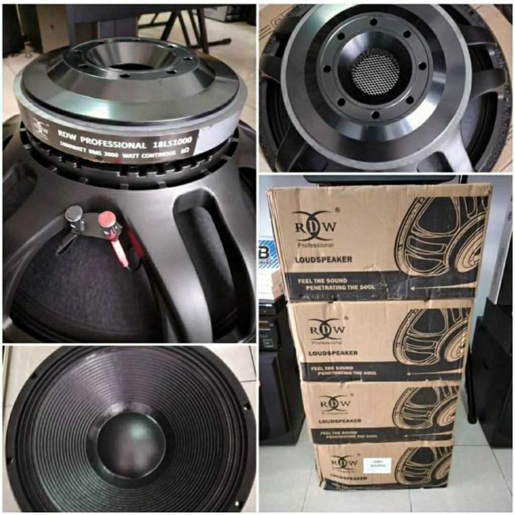 Komponen speaker 18"  RDW 18LS1000 coil 4" original