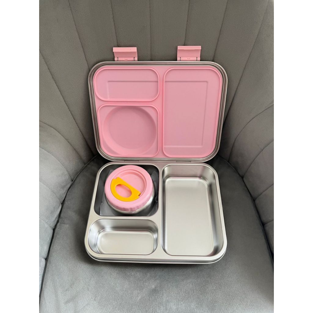Annelynvi Stainless Lunch Bento 3 sekat / Kotak Makan Stainless / Lunch Box Stainless / kotak makan 