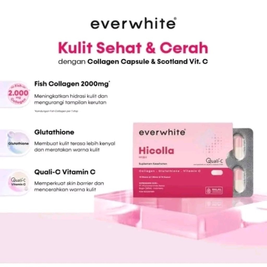 TERMURAH Everwhite kapsul ( kapsul pemutih badan sudah BPOM)