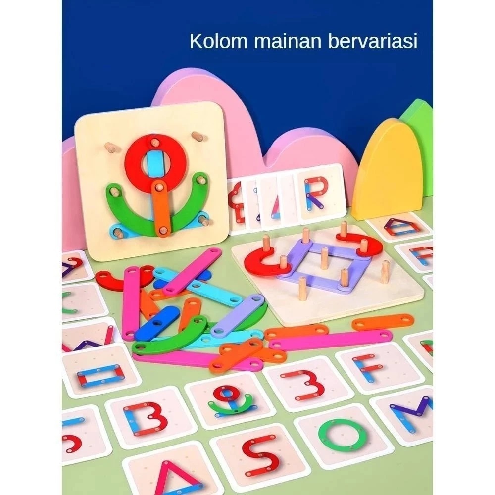 Creative Toy Board Mainan Edukasi Anak – Papan Susun Huruf Dan Angka Bongkar Pasang Pelatihan Montes