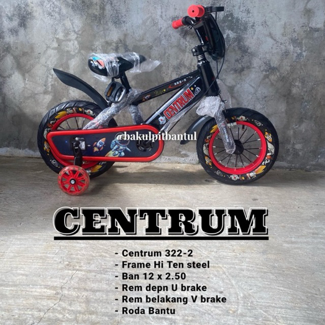 Sepeda Anak cowok BMX ring  12 Centrum 322-2 | Sepeda anak roda 4 ring 12 centrum  322-2