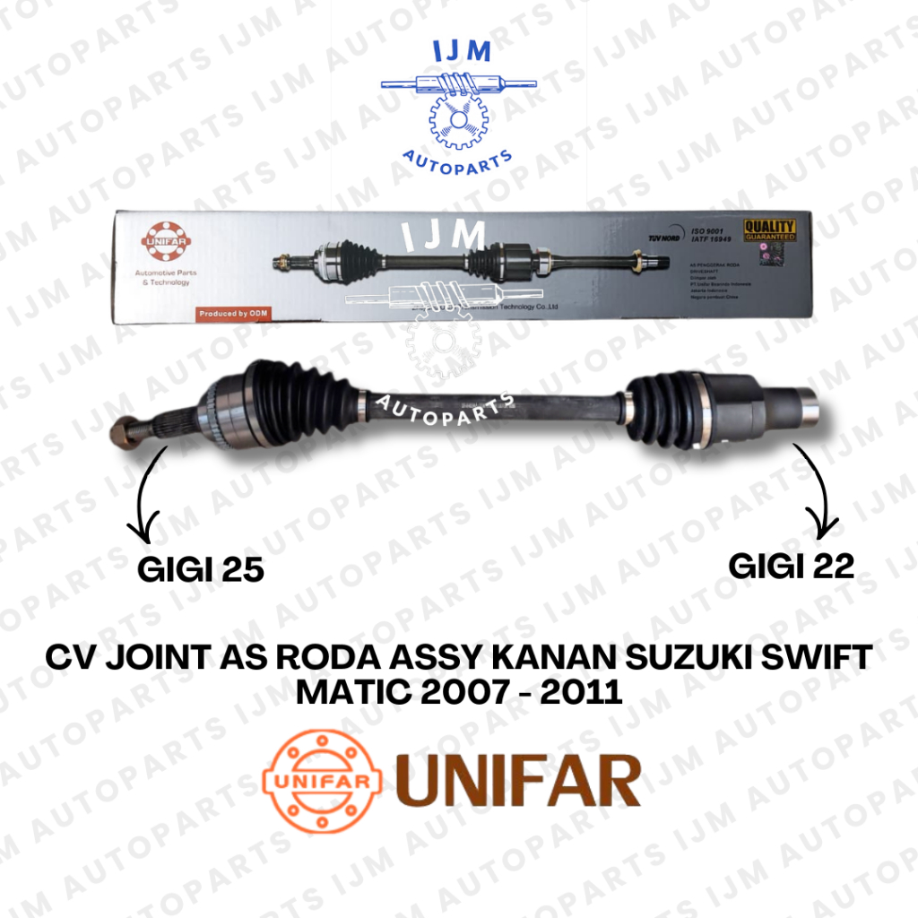 CV Joint As Roda Assy Kanan Suzuki Swift Matic 2007 - 2011 Unifar