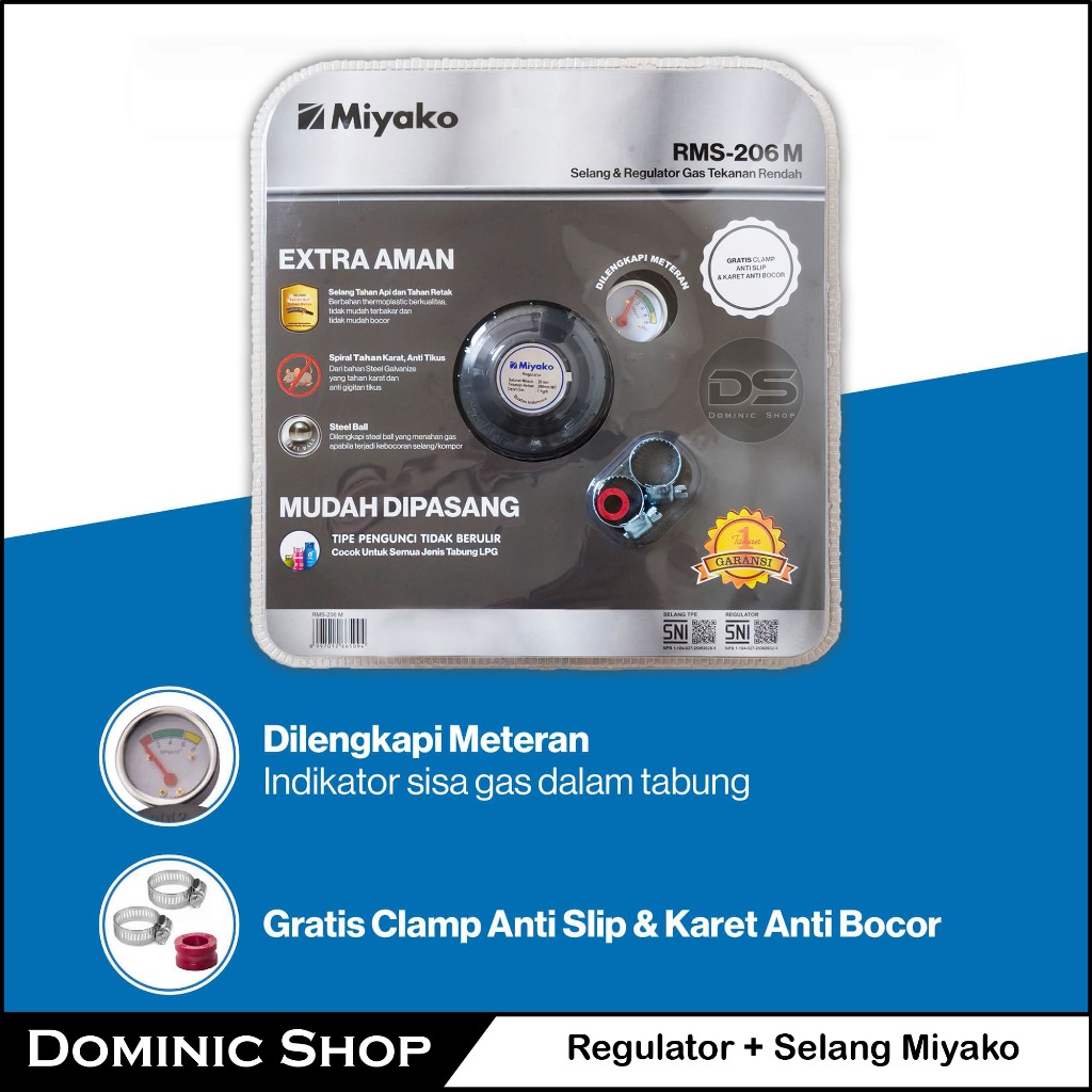 PAKET HEMAT Regulator + Selang Miyako / Regulator Gas / Regulator Kompor