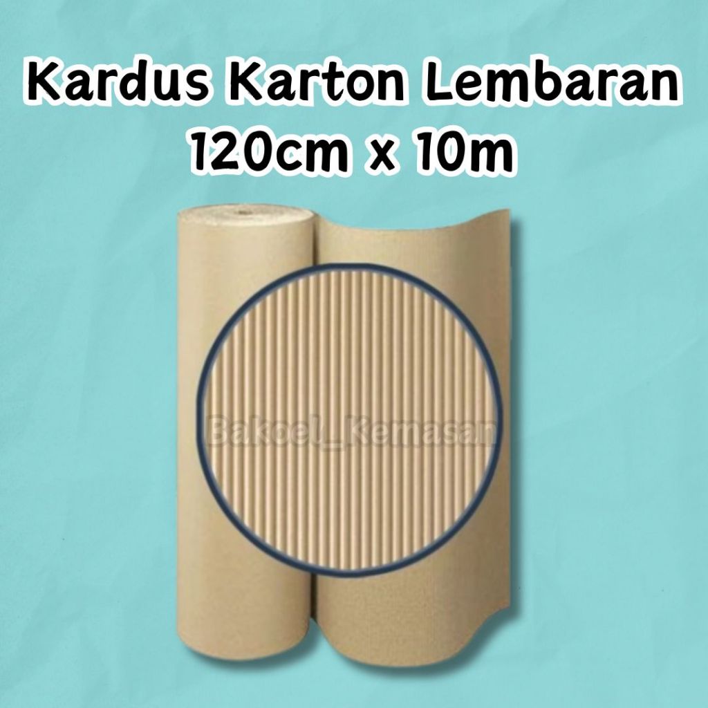 Kardus Single Face 120cm x 10m / Karton Packing Gelombang Corrugated Roll Gulungan