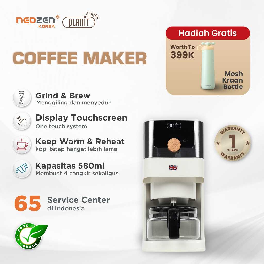 NEOZEN x PLANIT AUTOMATIC COFFEE MAKER - ALAT MESIN KOPI OTOMATIS - HOME COFFEE MACHINE - MESIN PEMB