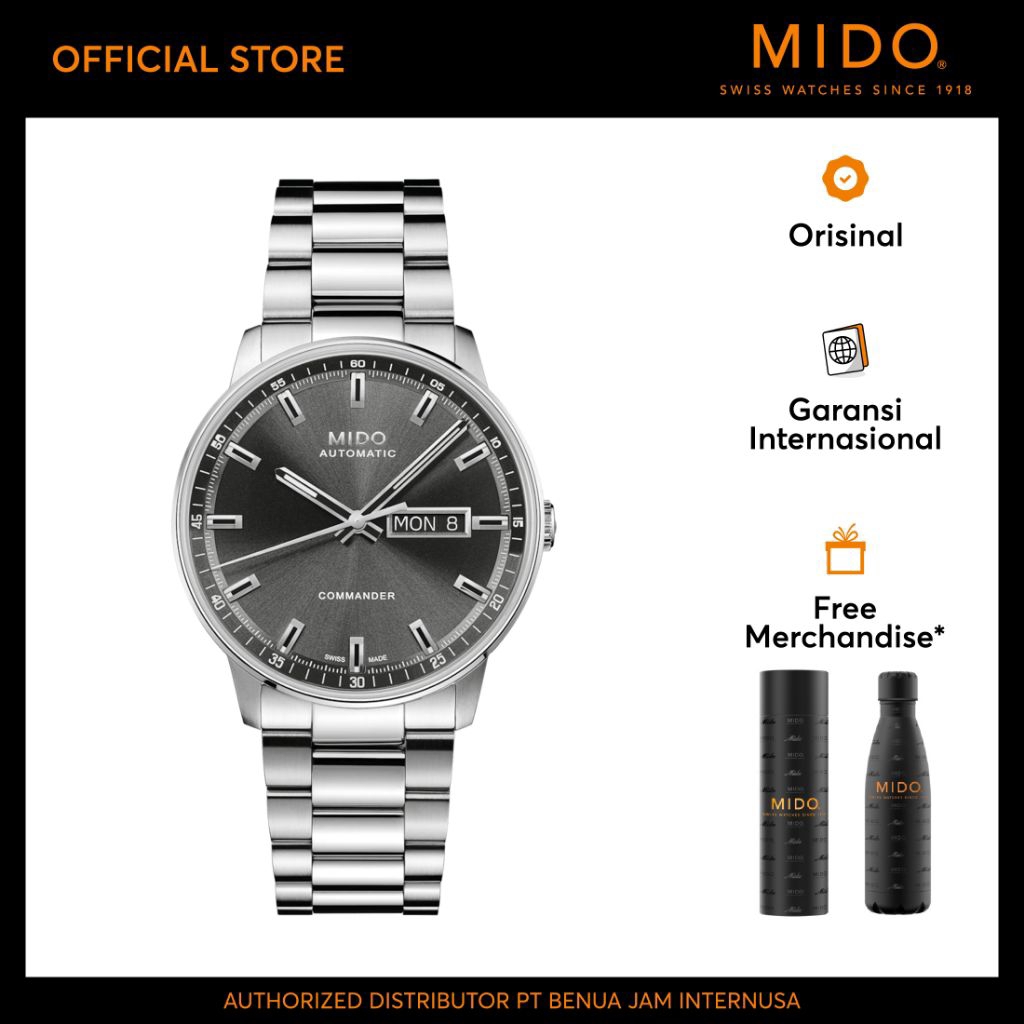 MIDO M0214301106100 Commander Datoday Black
