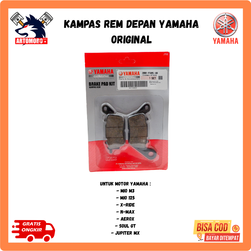 kampas rem depan mio m3 2BM Original
