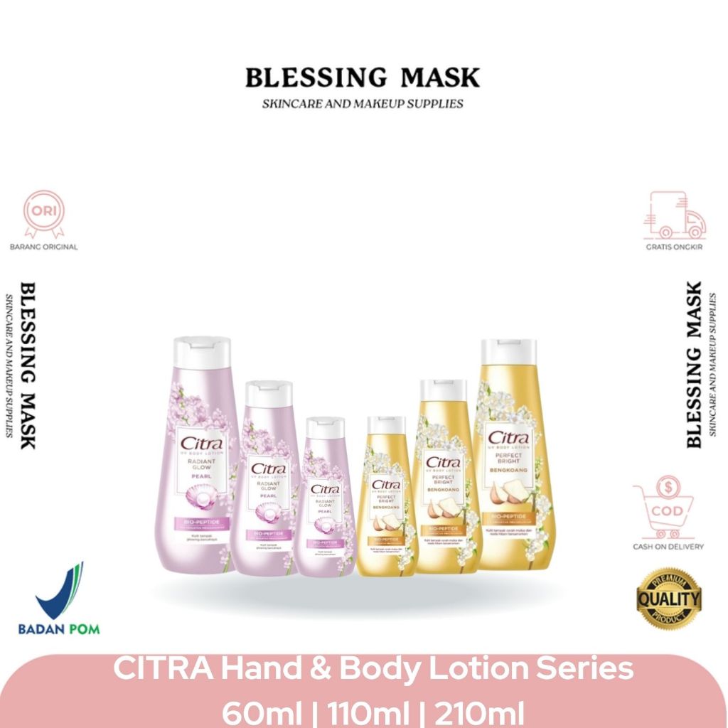 Citra Hand & Body Lotion Natural Glowing White UV | Night Collagen | Pearly White UV 230mL | 120mL |
