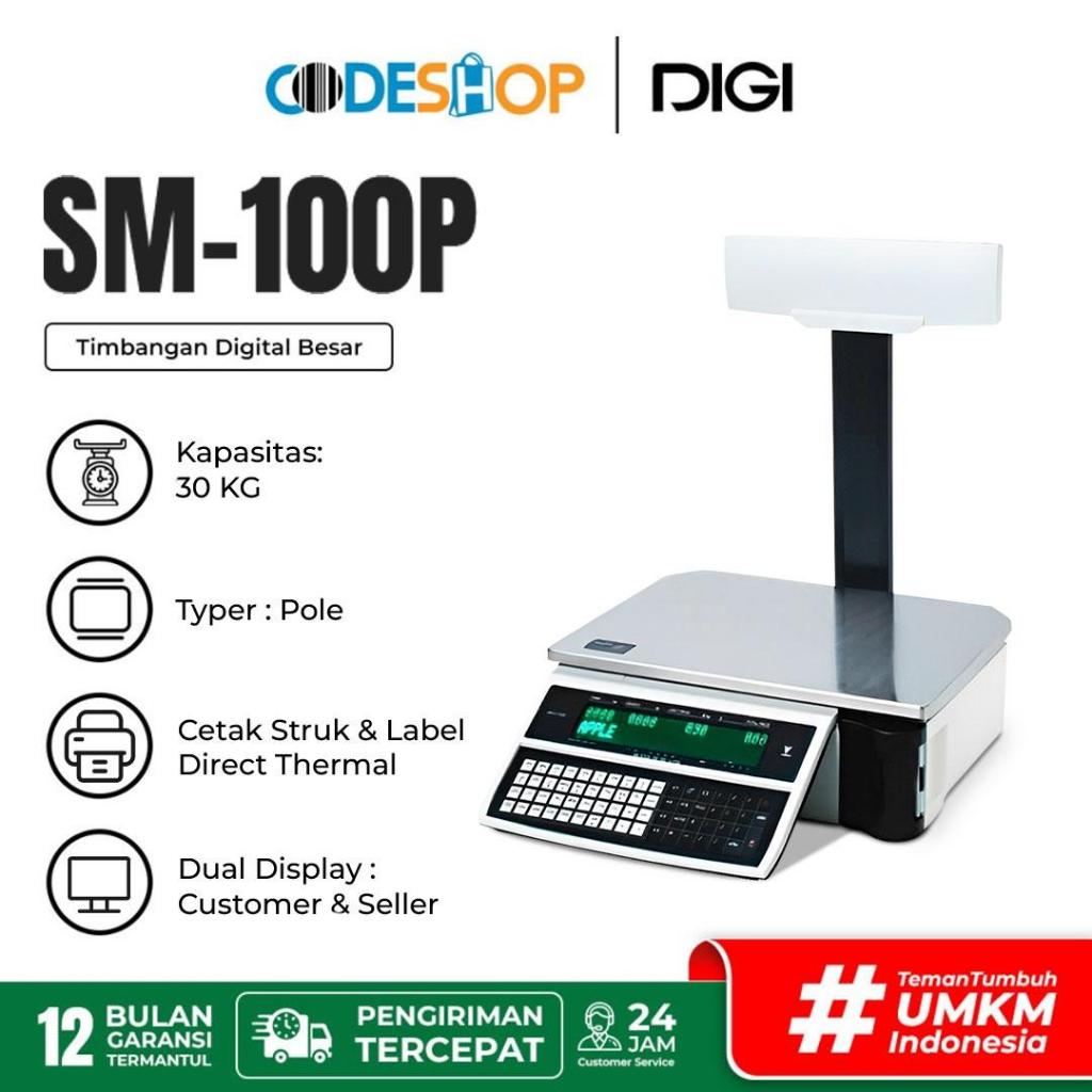 TIMBANGAN SAYUR BUAH PRINT LABEL HARGA DIGI SM100 P - DIGI SM 100 P