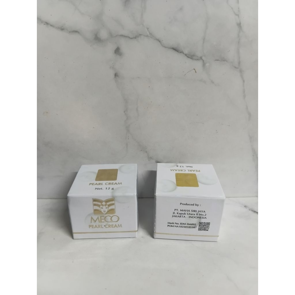Meco Cream Pearl Day Cream 12 gr Original Bpom- Mencerahkan, Melembapkan, dan Melindungi Kulit