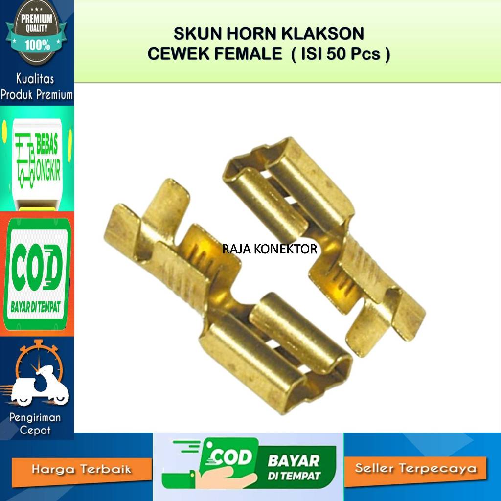 ISI 50 PCS SKUN TERMINAL KLAKSON HORN MOTOR MOBIL-SKUN KABEL MOTOR-SKUN KABEL MOTOR-SKUN KABEL