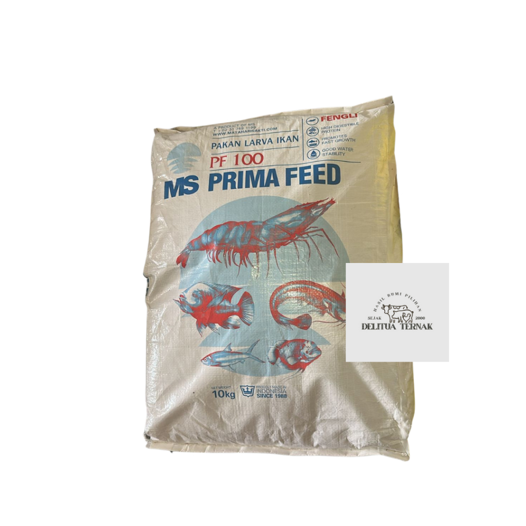 PF 100 MS Prima Feed Per 1 Sak (10 Kg ) - Pakan Larva Ikan & Udang