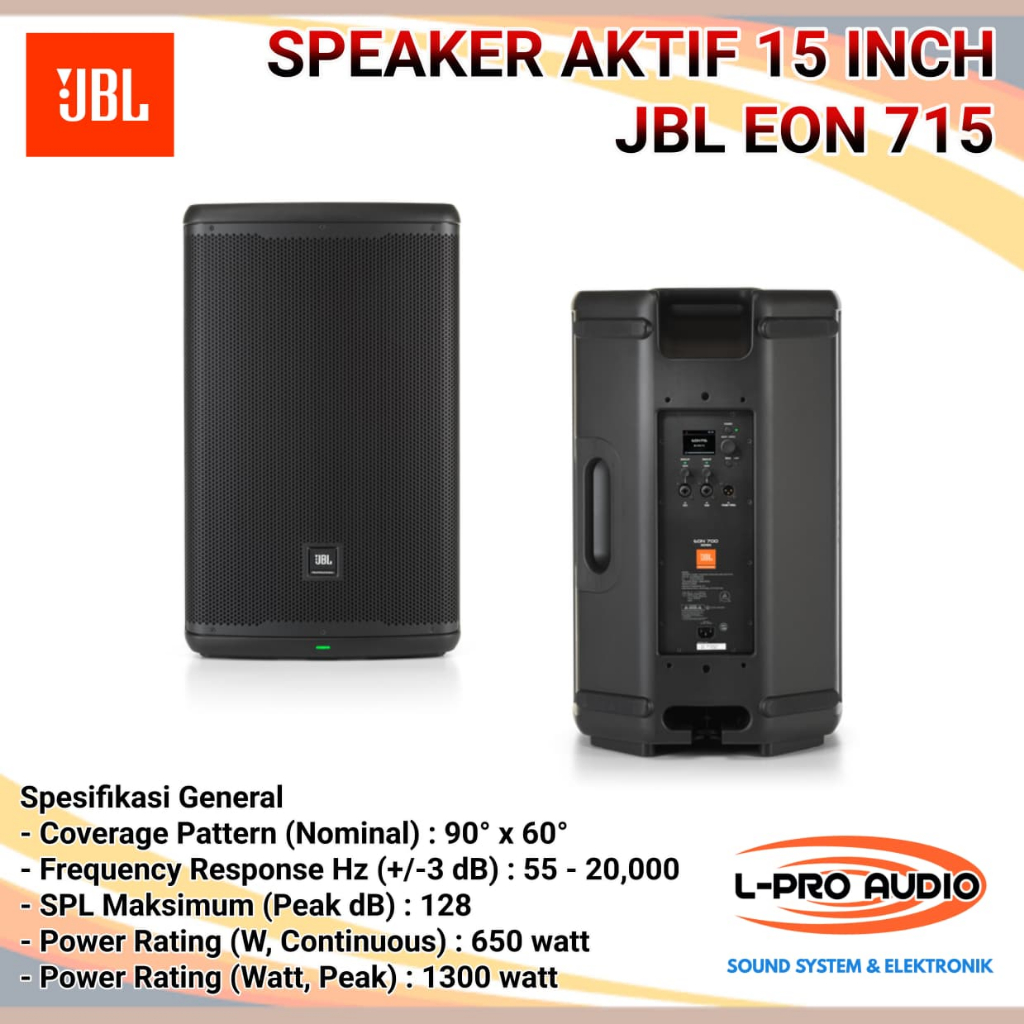 Speaker Aktif JBL EON 715 15-inch Powered PA Speaker original garansi IMS