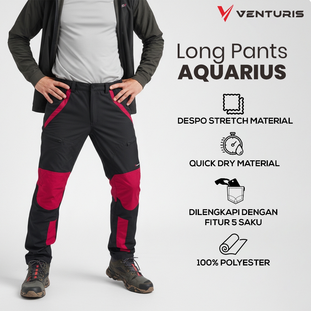 CELANA GUNUNG PANJANG AQUARIUS VENTURIS CELANA PANJANG GUNUNG HIKING OUTDOOR