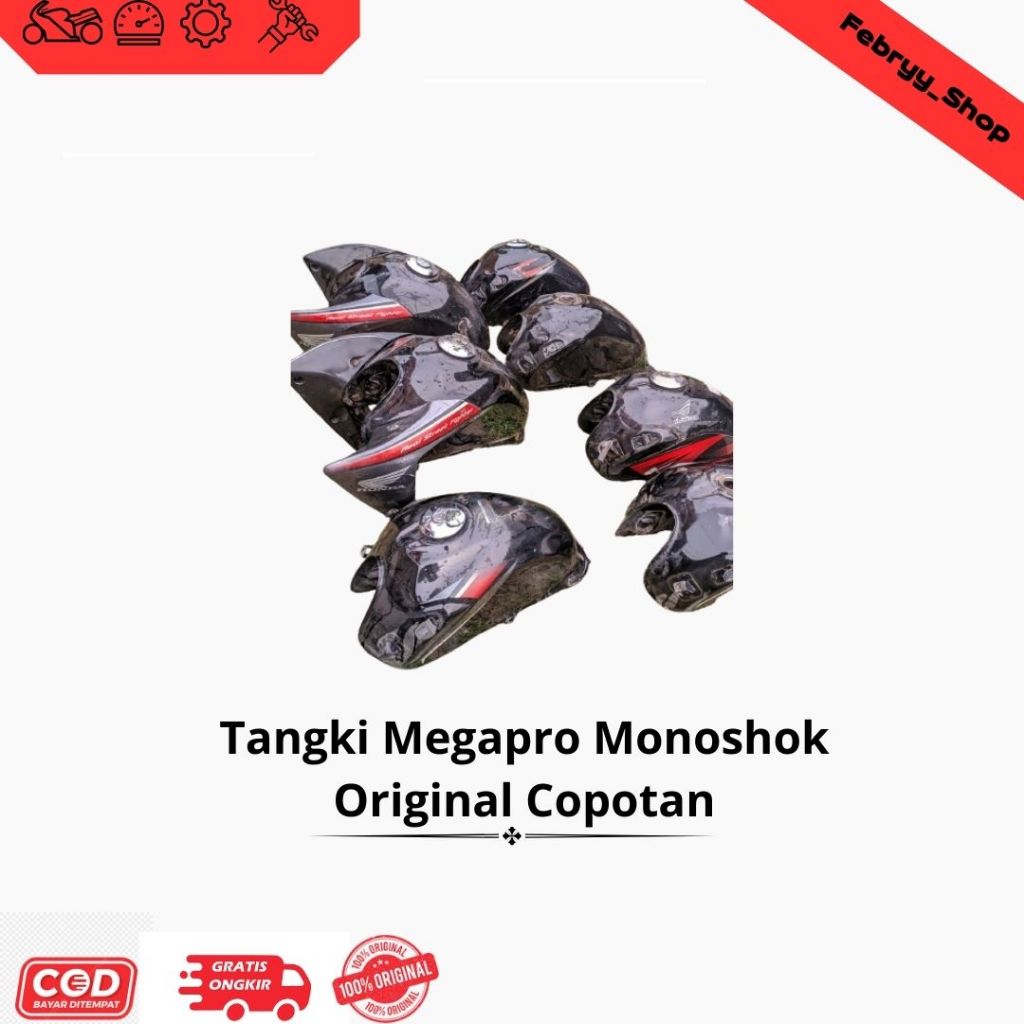 Tangki MegaPro Mono – Hitam – Original Copotan Motor (Belum Tambalan)