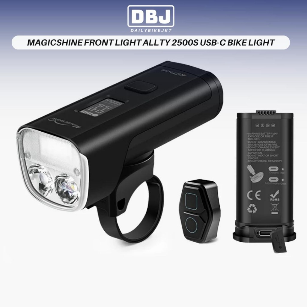 Magicshine Front Light ALLTY 2500S USB-C Bike Light Black | Lampu Sepeda 2500 Lumen