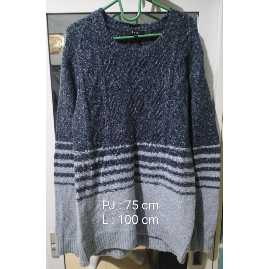 sweater rajut bulu wool tebal