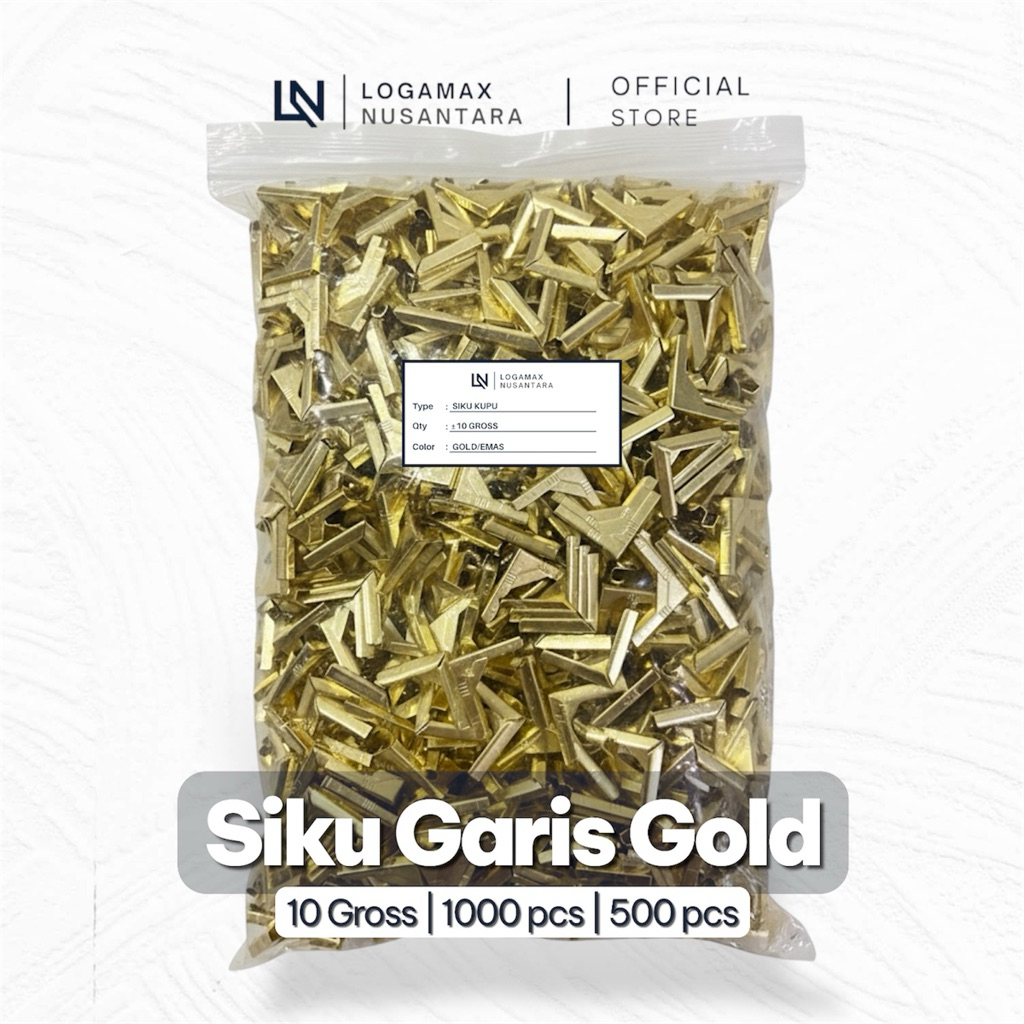 (10 GROSS / 1.440 PCS) SIKU GARIS LOGAMAX/ SIKU SUDUT BUKU / SIKU BUKU WISUDA / SIKU BUKU YASIN / SI
