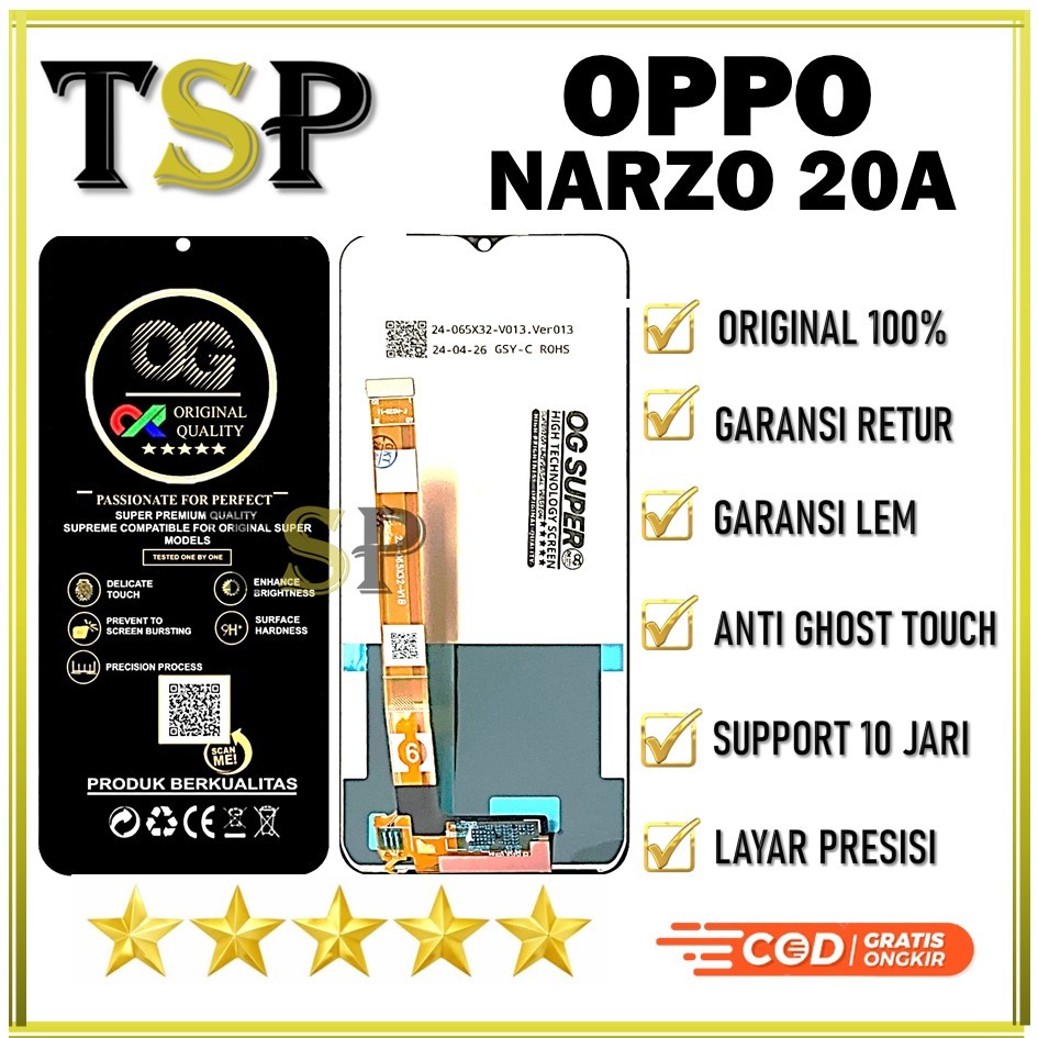 LCD OPPO NARZO 20A ORIGINAL 100%