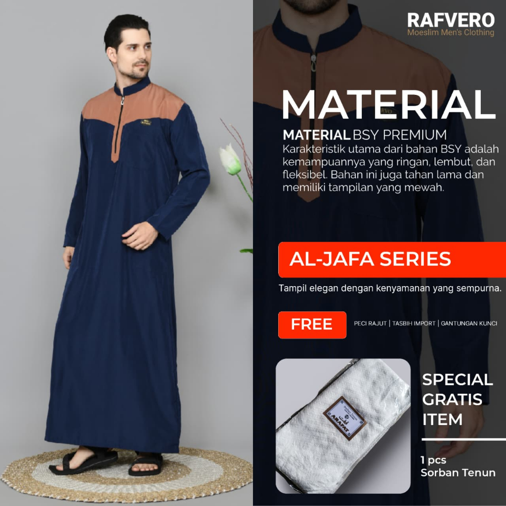 RAFVERO COLLECTION - Jubah Pria Jafa - Original RAFVERO - COD Pengiriman