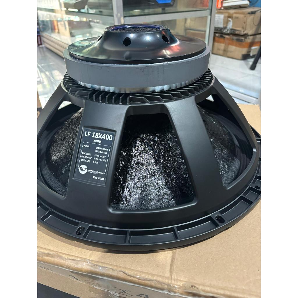 Speaker Komponen RCF LF18X400 LF 18X400 Stiker Hitam 1000 Watt 18in 18 in 18" 18 X400 18 Inchi Subwo