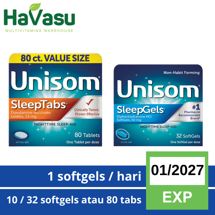 Unisom SleepTabs SleepGels Sleep Aid Insomnia