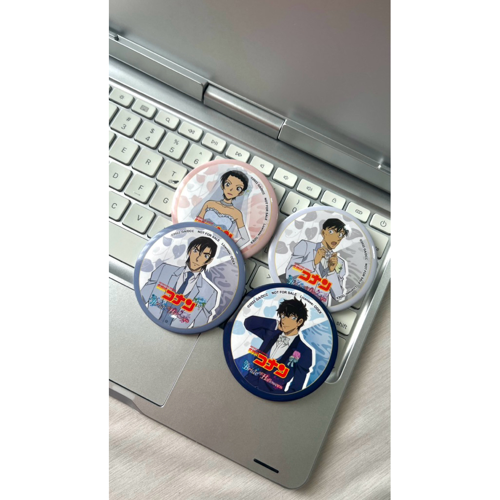 DETECTIVE CONAN MOVIE: 25 The Bride of Halloween - Official Fanscreening Merchandise Pin Badges Mats