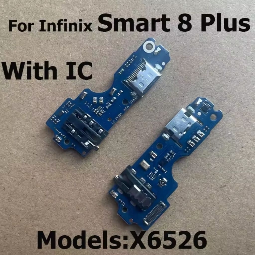 Papan Konektor Cas For Infinix Smart 8 Plus X6526 - Pcb Board Connector Charger Smart 8+ Ori