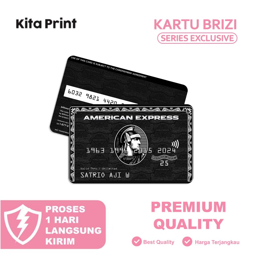 Custom Flazz Card Cetak Kartu American Express Custom Glossy E-Money Card