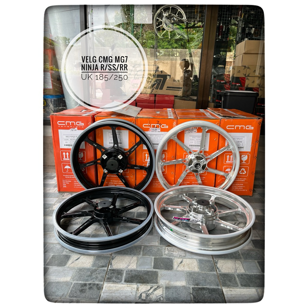 VELG CMG MG7 NINJA R SS RR ukuran 185 250 ring 17 / Velg Cmg mg7 ninja R/ss/rr