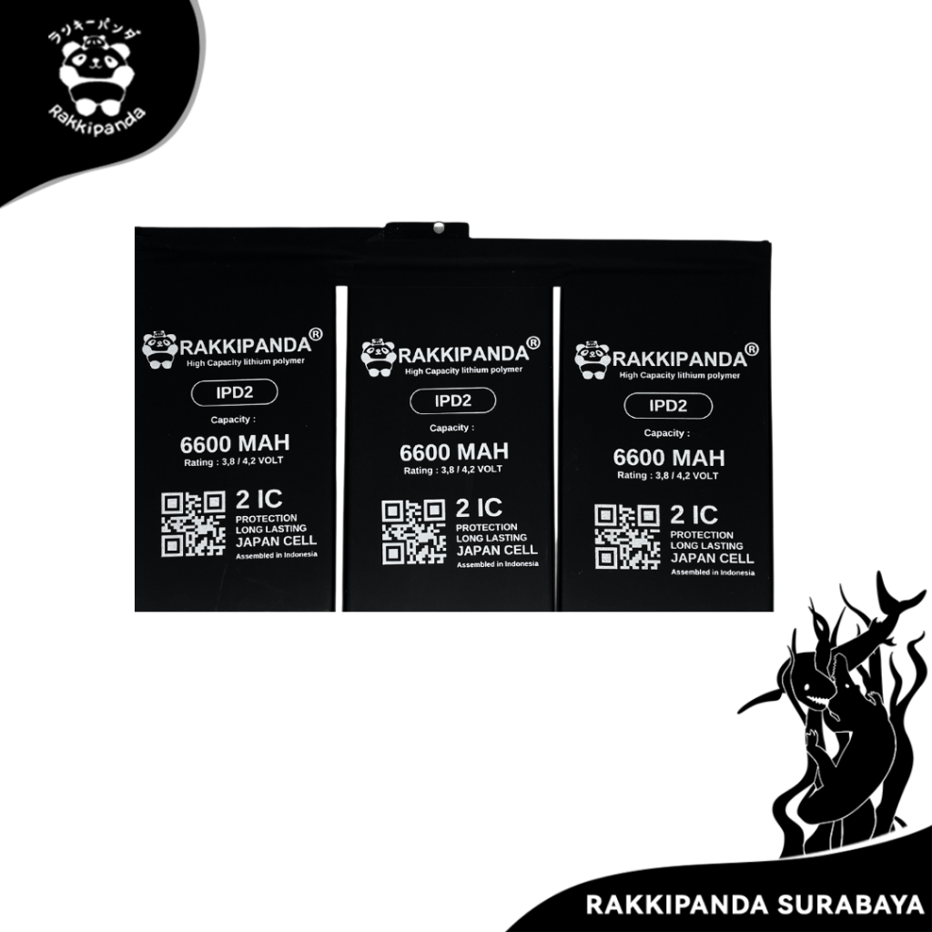 Baterai Rakkipanda  iPad 2 A1395 / A1396 / A1397
