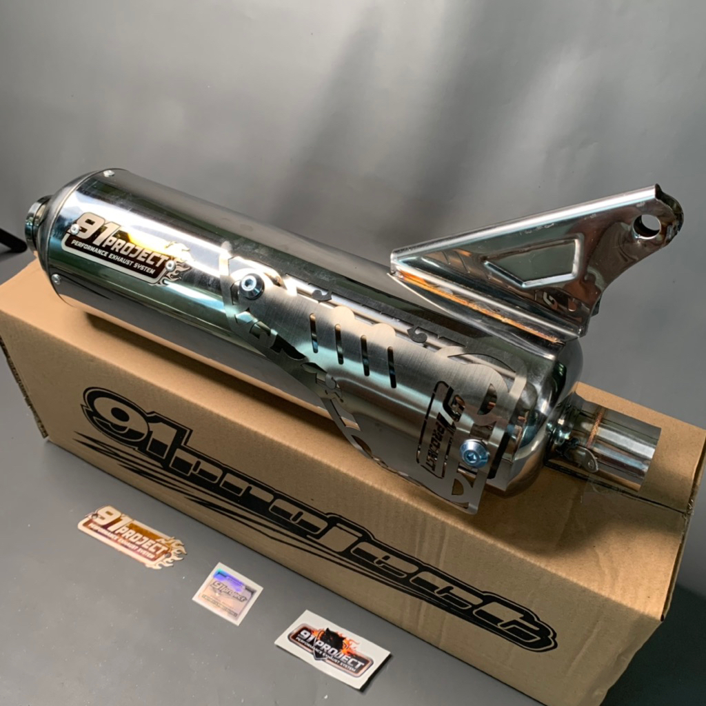 Knalpot standar racing original 91project AEROX PCX VARIO STYLO BEAT MIO Nmax Model tameng pendek