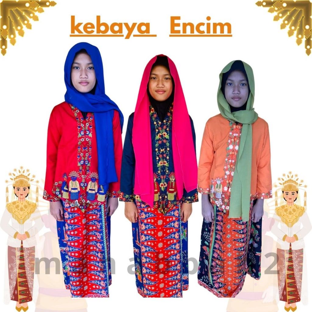 Setelan Kebaya Encim Termurah/Kebaya Betawi/Kebaya Encim Anak