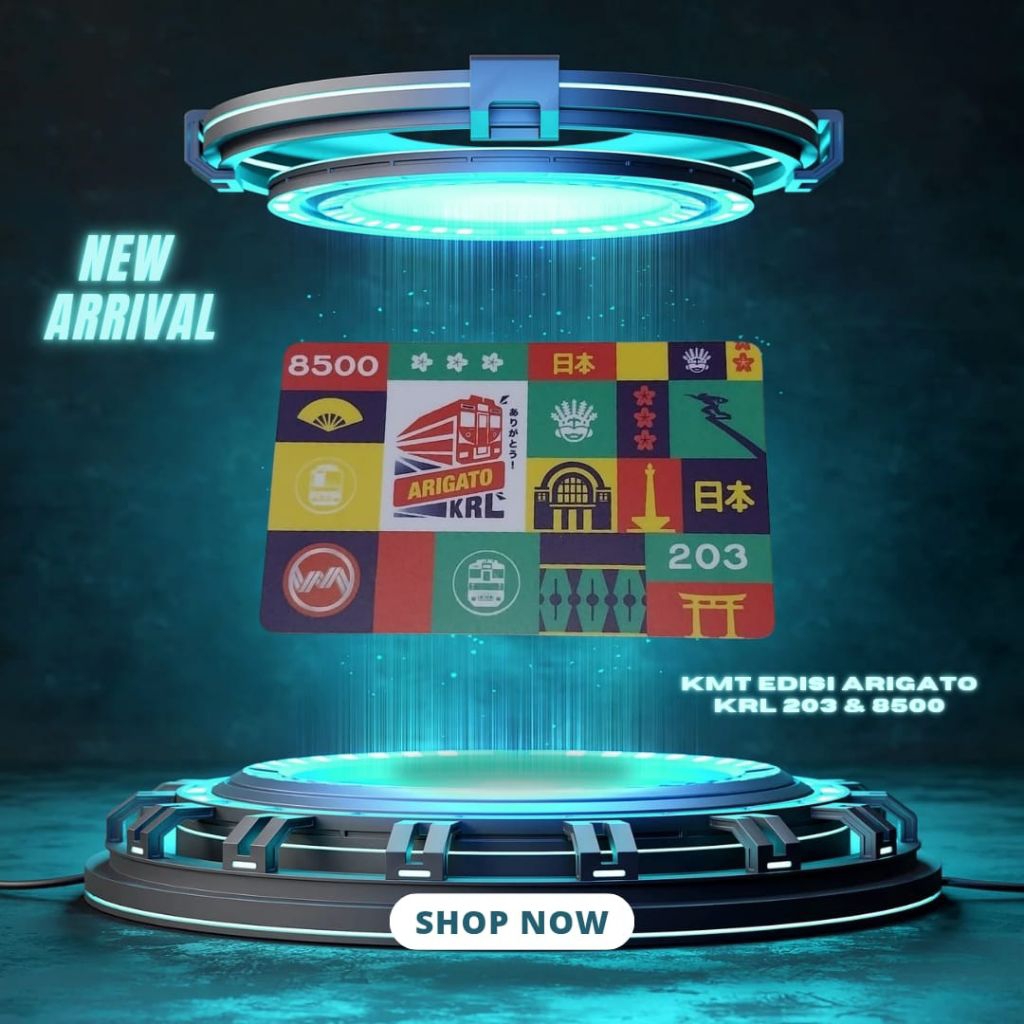 Kartu KMT Multi Trip Commuterline Jabodetabek Jogja Solo Edisi Arigato KRL 203 & 8500