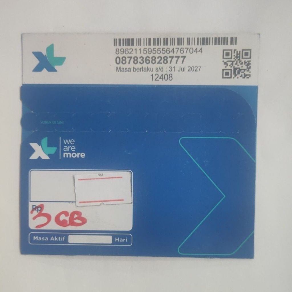 KARTU PERDANA NOMOR CANTIK 3GB