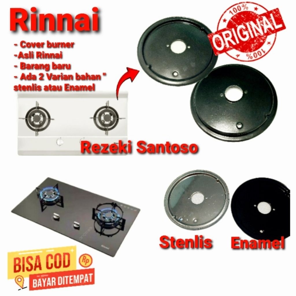 Burner Cover Rinnai Tanam Rb 712 .Rb 713. Rb 72. Rb 73 .alat Plat Burner Tanam Rinnai Original