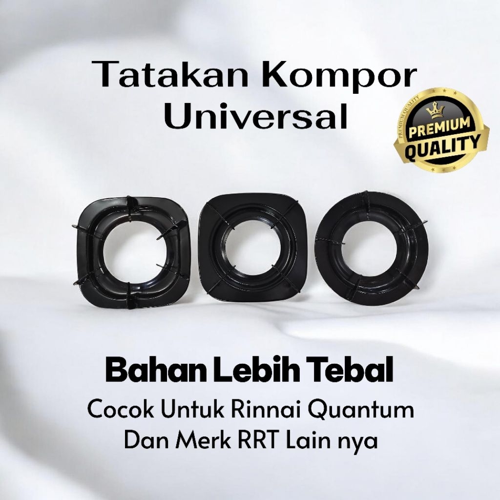 Tatakan Kompor Gas Rinnai Universal Dudukan Wajan Besi Tebal Anti Karat 1 Tungku 2 Tungku Aksesoris 